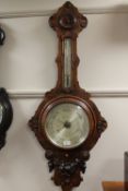 A late Victorian aneroid barometer by E.Cetti & Co, London.