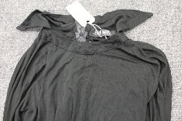 A vintage Jean Muir of London black maxi dress, size 10.