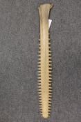 An early twentieth century saw fish bill, length 78.5 cm. CONDITION REPORT: Good condition.