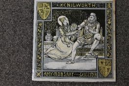 John Moyr Smith for Minton - a set of late nineteenth century five Waverley tiles, 20.5 cm x 20.5