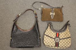 A Mulberry hand bag in brown leather, together with two other bags by Gucci and Vera Pele.