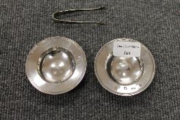 A pair of small silver armada dishes, London 1961. (2)  CONDITION REPORT: EXcellent Condition