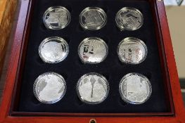 A Royal mint silver coin collection - The golden age of steam, limited edition, boxed.  CONDITION