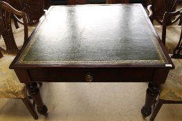 A Victorian mahogany library table, width 105cm.