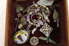 A collection of antique and later silver and other white metal jewellery. (Q) CONDITION REPORT: Good