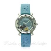 A LADIES STAINLESS STEEL CHOPARD HAPPY SPORT WRIST WATCH CIRCA 2008, REF. 8236 