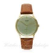 A GENTLEMAN'S 18K SOLID GOLD LONGINES WRIST WATCH CIRCA 1960s, REF. 6888 8
D: Silver dial with