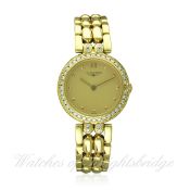 A LADIES 18K SOLID GOLD & DIAMOND LONGINES BRACELET WATCH CIRCA 1990s, L5.140.6
D: Champagne dial