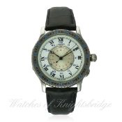 A GENTLEMAN'S STAINLESS STEEL LONGINES LINDBERGH HOUR ANGLE WRIST WATCH CIRCA 1990s, REF. 989.5215