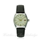 A MID SIZE STAINLESS STEEL ROLEX OYSTERDATE PRECISION WRIST WATCH CIRCA 1969, REF. 6466 WITH 
