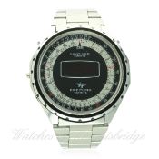 A RARE GENTLEMAN'S BREITLING NAVITIMER QUARTZ LED CHRONOGRAPH WRIST WATCH CIRCA 1978, REF. 9106 WITH