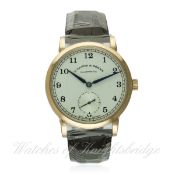 A FINE GENTLEMAN'S 18K SOLID ROSE GOLD A. LANGE & SOHNE 1815 WRIST WATCH DATED 2015, REF. 235.032