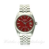 A GENTLEMAN'S STEEL & WHITE GOLD ROLEX OYSTER PERPETUAL DATEJUST WRIST WATCH CIRCA 1967, REF. 1601