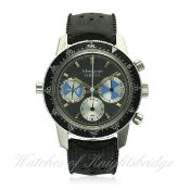 A RARE GENTLEMAN'S STAINLESS STEEL HEUER ORVIS SOLUNAGRAPH CHRONOGRAPH WRIST WATCH CIRCA 1968,