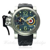 A GENTLEMAN'S STAINLESS STEEL GRAHAM OVERLORD MARK III CHRONOGRAPH WRIST WATCH DATED 2007, LIMITED