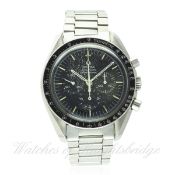 A RARE GENTLEMAN'S STAINLESS STEEL OMEGA SPEEDMASTER CHRONOGRAPH BRACELET WATCH CIRCA 1969, REF.
