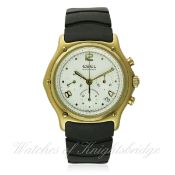 A GENTLEMAN'S 18K SOLID GOLD EBEL 1911 AUTOMATIC CHRONOGRAPH WRIST WATCH CIRCA 2005, REF. E8137241