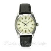A RARE GENTLEMAN'S STAINLESS STEEL ROLEX OYSTER PRECISION WRIST WATCH CIRCA 1957, REF. 6422
D: