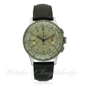 A RARE GENTLEMAN'S STAINLESS STEEL BREITLING CHRONOMAT CHRONOGRAPH WRIST WATCH CIRCA 1940s, REF. 769