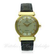 A RARE GENTLEMAN'S 18K SOLID GOLD OMEGA SEAMASTER CHRONOMETER WRIST WATCH CIRCA 1951, REF. 14324