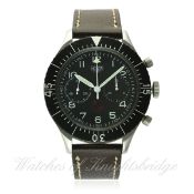 A RARE GENTLEMAN'S STAINLESS STEEL GERMAN MILITARY HEUER 