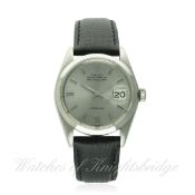 A GENTLEMAN'S STAINLESS STEEL ROLEX OYSTER PERPETUAL AIR KING DATE PRECISION WRIST WATCH CIRCA 1973,