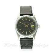 A GENTLEMAN'S STAINLESS STEEL ROLEX OYSTER PERPETUAL DATEJUST WRIST WATCH CIRCA 1977, REF. 1603
D: