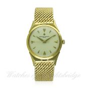 A FINE & RARE GENTLEMAN'S 18K SOLID GOLD VACHERON & CONSTANTIN CHRONOMETRE ROYAL BRACELET WATCH