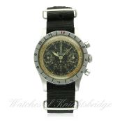 A GENTLEMAN'S STAINLESS STEEL ERNAVA ANTI-MAGNETIC WATERPROOF CHRONOGRAPH WRIST WATCH CIRCA 1940s