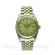 A RARE GENTLEMAN'S STEEL & GOLD ROLEX OYSTER PERPETUAL 