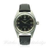 A RARE GENTLEMAN'S STAINLESS STEEL OMEGA RAILMASTER WRIST WATCH CIRCA 1963, REF. 135.004-63 S.C.
