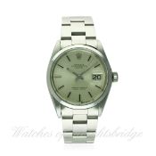 A GENTLEMAN'S STAINLESS STEEL ROLEX OYSTER PERPETUAL DATE BRACELET WATCH CIRCA 1970, REF. 1500
D:
