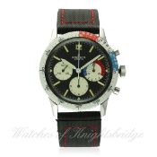 A RARE GENTLEMAN'S STAINLESS STEEL BREITLING CO PILOT YACHTING CHRONOGRAPH WRIST WATCH CIRCA