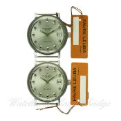 TWO N.O.S. GENTLEMAN'S STAINLESS STEEL FAVRE LEUBA SEA CHEIF WRIST WATCHES CIRCA 1970s UNWORN WITH