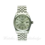 A GENTLEMAN'S STAINLESS STEEL ROLEX OYSTER PERPETUAL DATE BRACELET WATCH CIRCA 1973, REF. 1500
D: