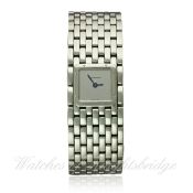 A LADIES STAINLESS STEEL CARTIER PANTHERE RUBAN BRACELET WATCH CIRCA 2002, REF. 2420 D: Silver '