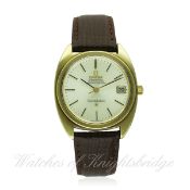A GENTLEMAN'S STEEL & GOLD CAPPED OMEGA CONSTELLATION CHRONOMETER WRIST WATCH CIRCA 1966, REF. CD