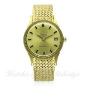A FINE GENTLEMAN'S 18K SOLID GOLD OMEGA CONSTELLATION CHRONOMETER BRACELET WATCH CIRCA 1967, REF.