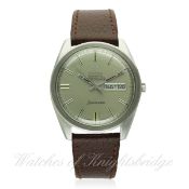 A RARE GENTLEMAN'S STAINLESS STEEL OMEGA SEAMASTER CHRONOMETER WRIST WATCH CIRCA 1968, REF. ST 166.