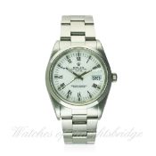 A GENTLEMAN'S STAINLESS STEEL ROLEX OYSTER PERPETUAL DATE BRACELET WATCH CIRCA 1990, REF. 15200
D: