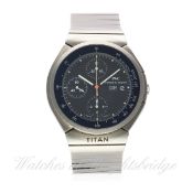 A GENTLEMAN'S TITANIUM PORSCHE DESIGN IWC TITAN AUTOMATIC CHRONOGRAPH BRACELET WATCH CIRCA 1990s,