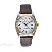 A GENTLEMAN'S STEEL & GOLD ROLEX OYSTER PERPETUAL DATEJUST WRIST WATCH CIRCA 1978, REF. 16013 
