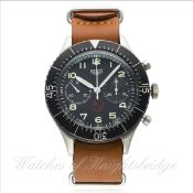 A RARE GENTLEMAN'S STAINLESS STEEL GERMAN MILITARY HEUER 