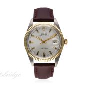 A GENTLEMAN'S LARGE SIZE STEEL & GOLD ROLEX TUDOR PRINCE OYSTERDATE WRIST WATCH DATED 1976, REF.