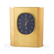 A RARE GILT METAL SOLAR POWERED PATEK PHILIPPE ELLISPE D'OR DESK CLOCK CIRCA 1970s, REF.31477 D: