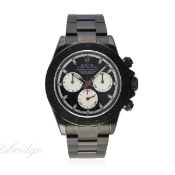 A RARE GENTLEMAN'S PVD COATED BAMFORD ROLEX OYSTER PERPETUAL COSMOGRAPH 