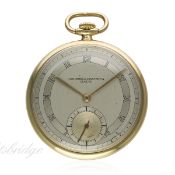 A FINE GENTLEMAN'S 18K SOLID GOLD VACHERON & CONSTANTIN POCKET WATCH CIRCA 1930s, REF. 260509
D: Two