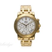 A FINE & RARE GENTLEMAN'S 18K SOLID GOLD ZENITH EL PRIMERO RAINBOW AUTOMATIC CHRONOGRAPH BRACELET