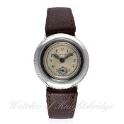 A RARE GENTLEMAN'S SOLID SILVER ROLEX HERMETIC WRIST WATCH CIRCA 1920s, REF. 3666 
D: Silver 