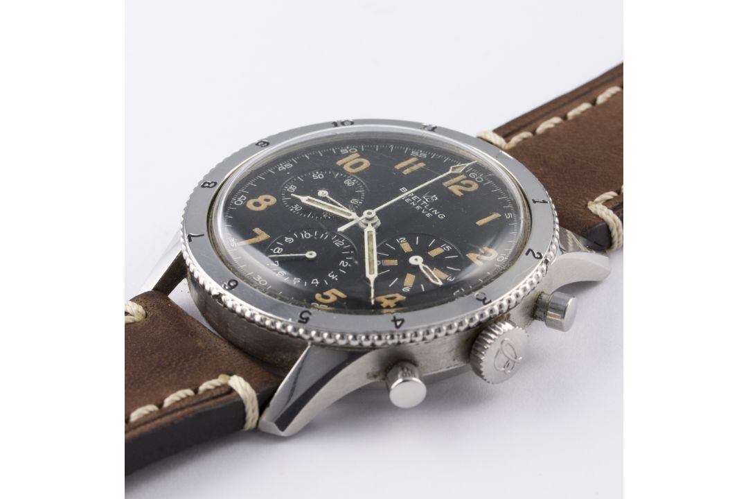 A RARE GENTLEMAN'S STAINLESS STEEL BREITLING AVI CHRONOGRAPH WRIST WATCH CIRCA 1950s, REF. 765 FIRST - Image 4 of 9